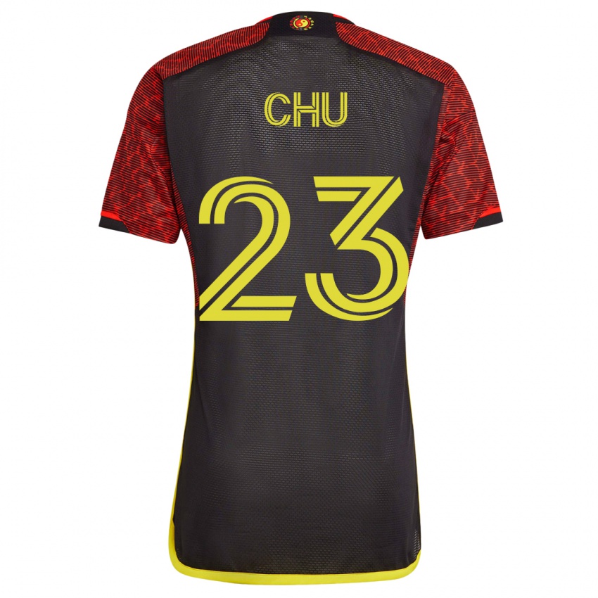 Hombre Camiseta Leo Chu #23 Naranja 2ª Equipación 2023/24 La Camisa Chile