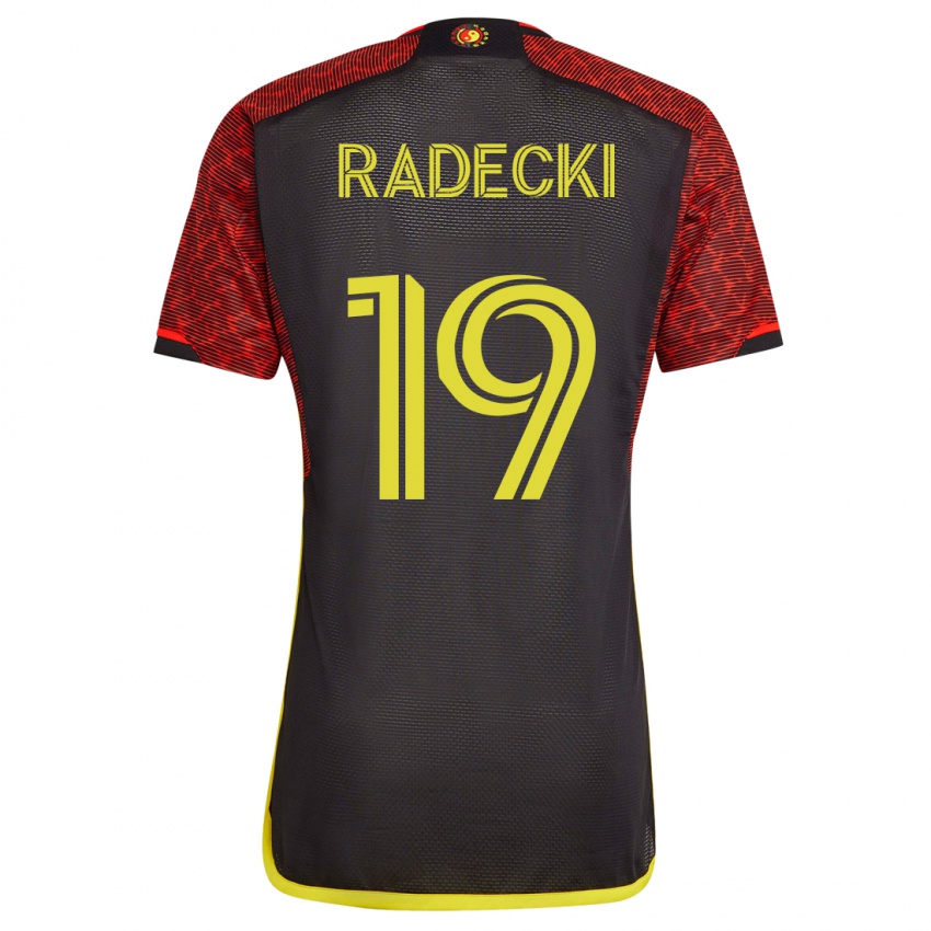 Hombre Camiseta Taylor Radecki #19 Naranja 2ª Equipación 2023/24 La Camisa Chile