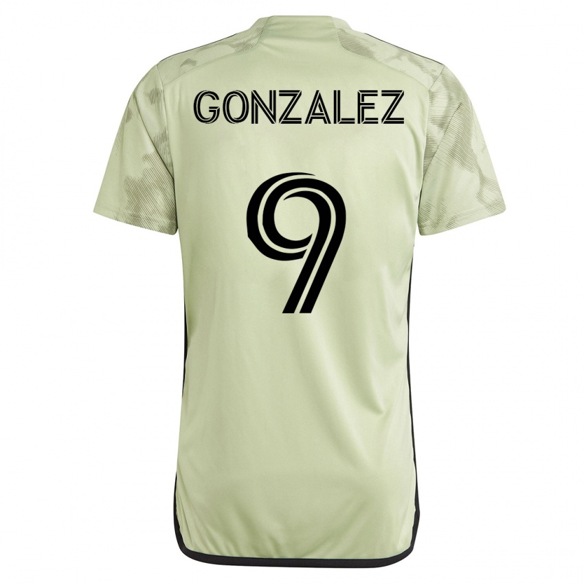 Hombre Camiseta Mario Gonzalez #9 Verde 2ª Equipación 2023/24 La Camisa Chile