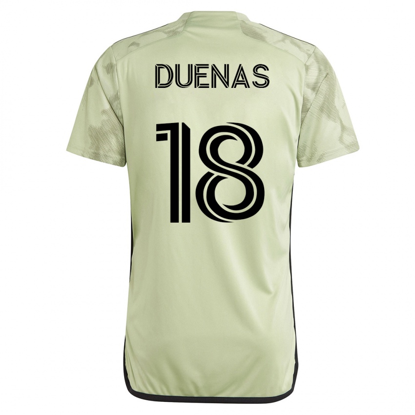 Hombre Camiseta Érik Dueñas #18 Verde 2ª Equipación 2023/24 La Camisa Chile