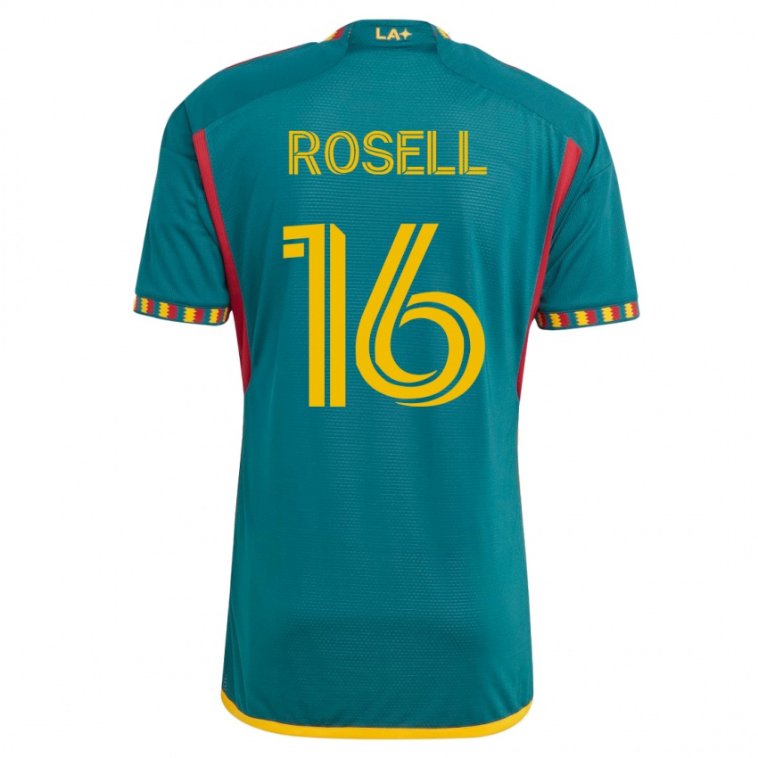 Hombre Camiseta Uri Rosell #16 Verde 2ª Equipación 2023/24 La Camisa Chile