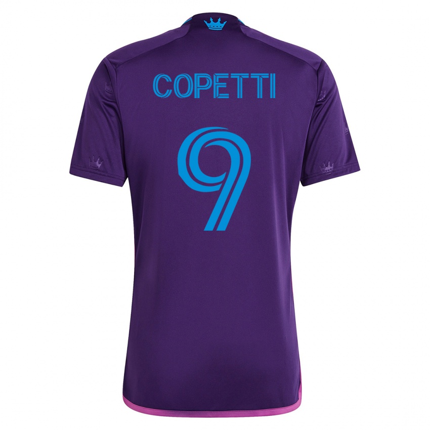 Hombre Camiseta Enzo Copetti #9 Violeta 2ª Equipación 2023/24 La Camisa Chile