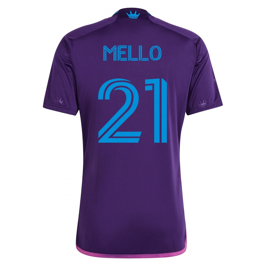 Hombre Camiseta Vinicius Mello #21 Violeta 2ª Equipación 2023/24 La Camisa Chile