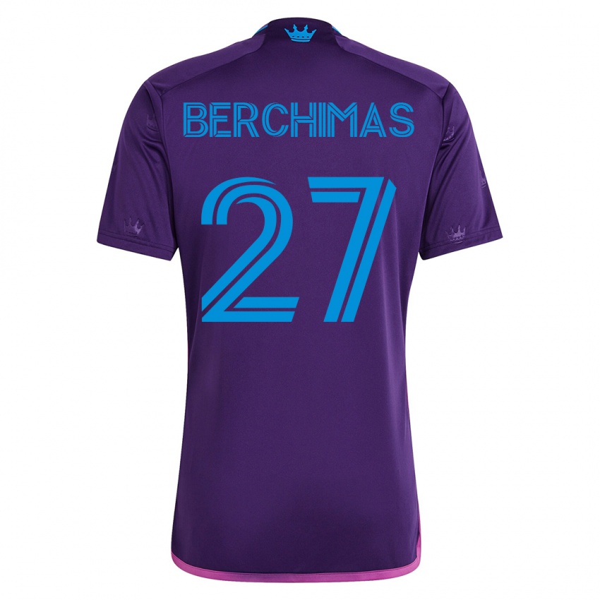 Hombre Camiseta Nimfasha Berchimas #27 Violeta 2ª Equipación 2023/24 La Camisa Chile
