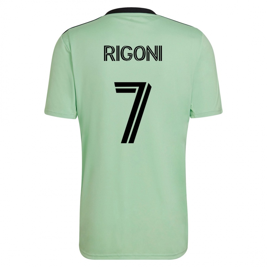 Hombre Camiseta Emiliano Rigoni #7 Verde Claro 2ª Equipación 2023/24 La Camisa Chile