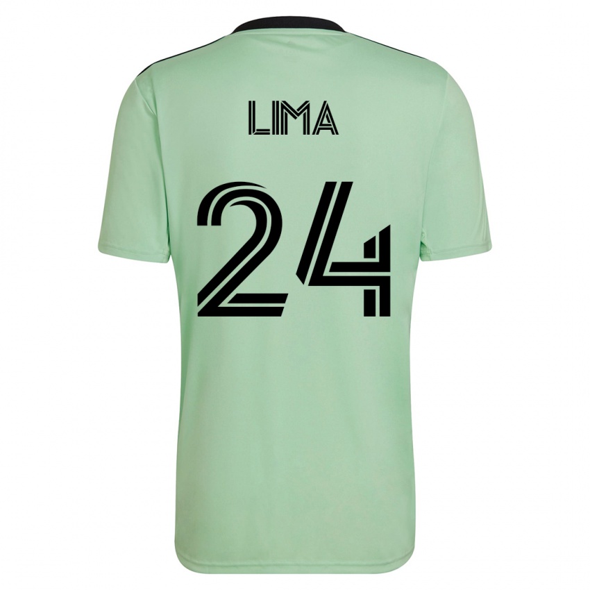 Hombre Camiseta Nick Lima #24 Verde Claro 2ª Equipación 2023/24 La Camisa Chile