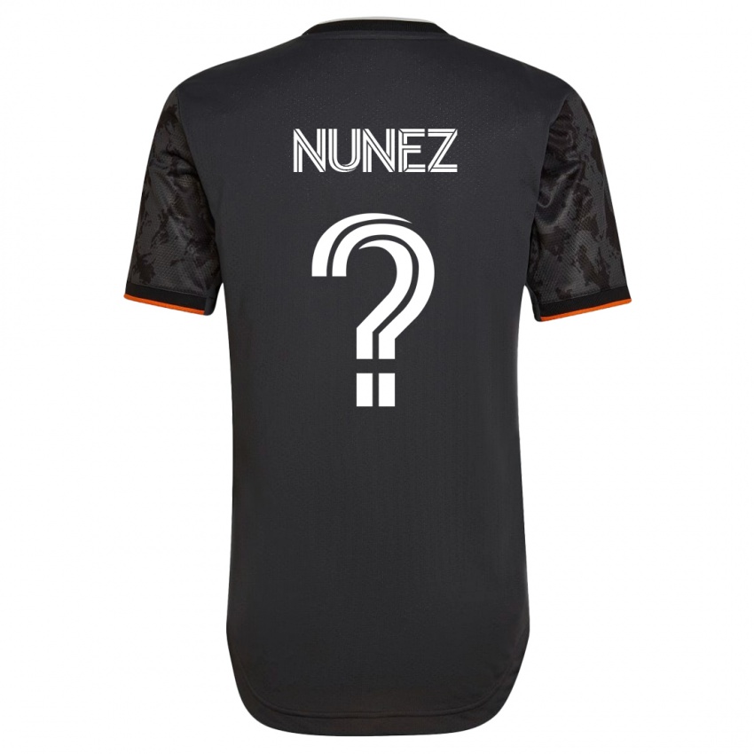 Hombre Camiseta José Núñez #0 Negro 2ª Equipación 2023/24 La Camisa Chile