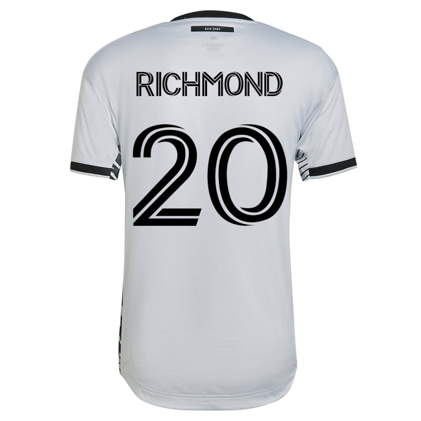 Hombre Camiseta Will Richmond #20 Blanco 2ª Equipación 2023/24 La Camisa Chile