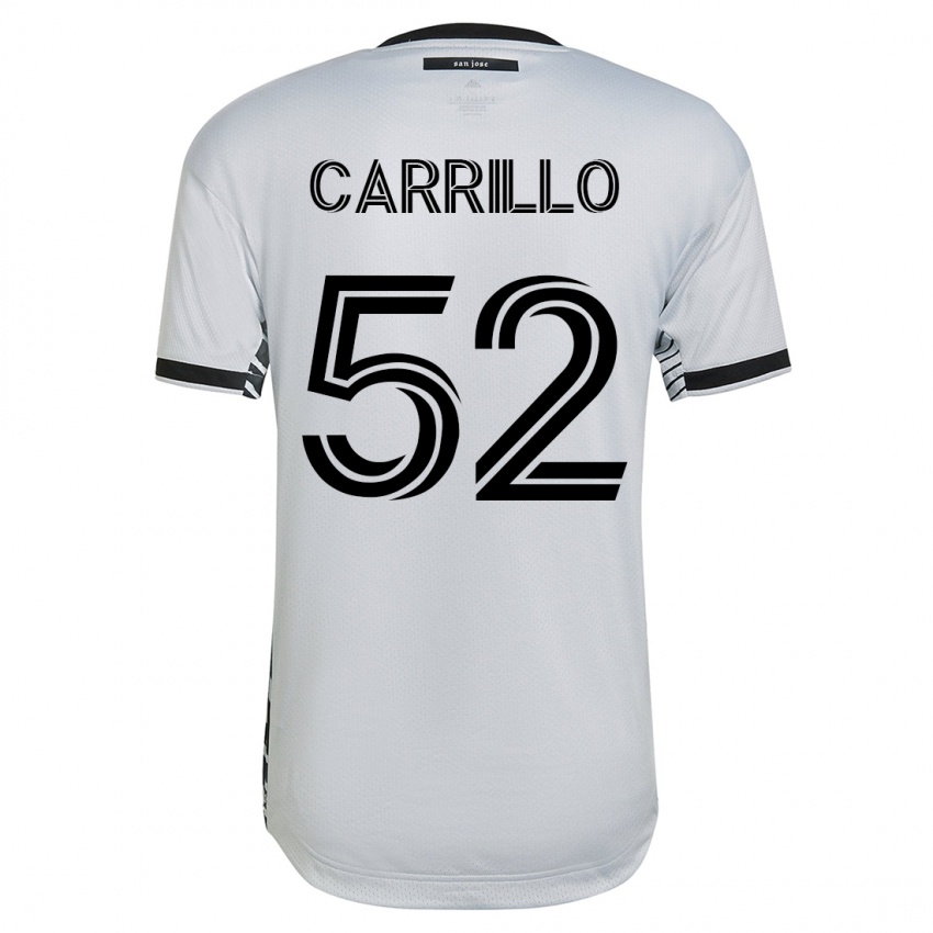 Hombre Camiseta Israel Carrillo #52 Blanco 2ª Equipación 2023/24 La Camisa Chile