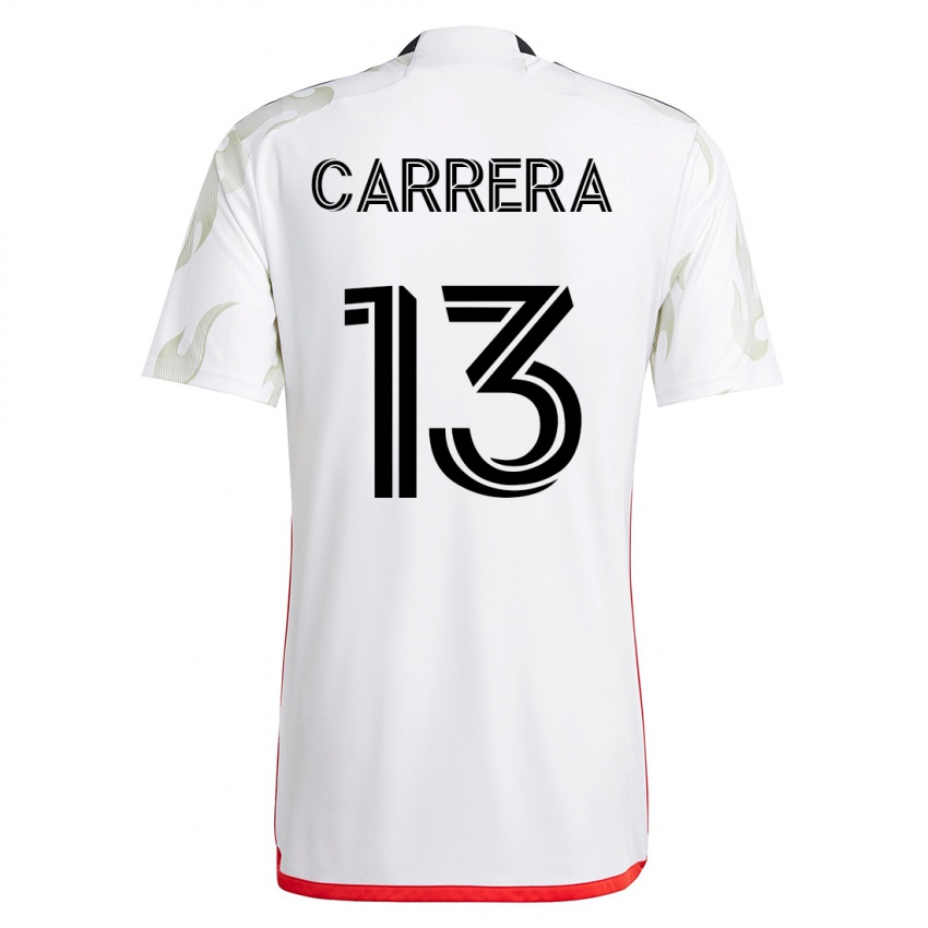 Hombre Camiseta Antonio Carrera #13 Blanco 2ª Equipación 2023/24 La Camisa Chile