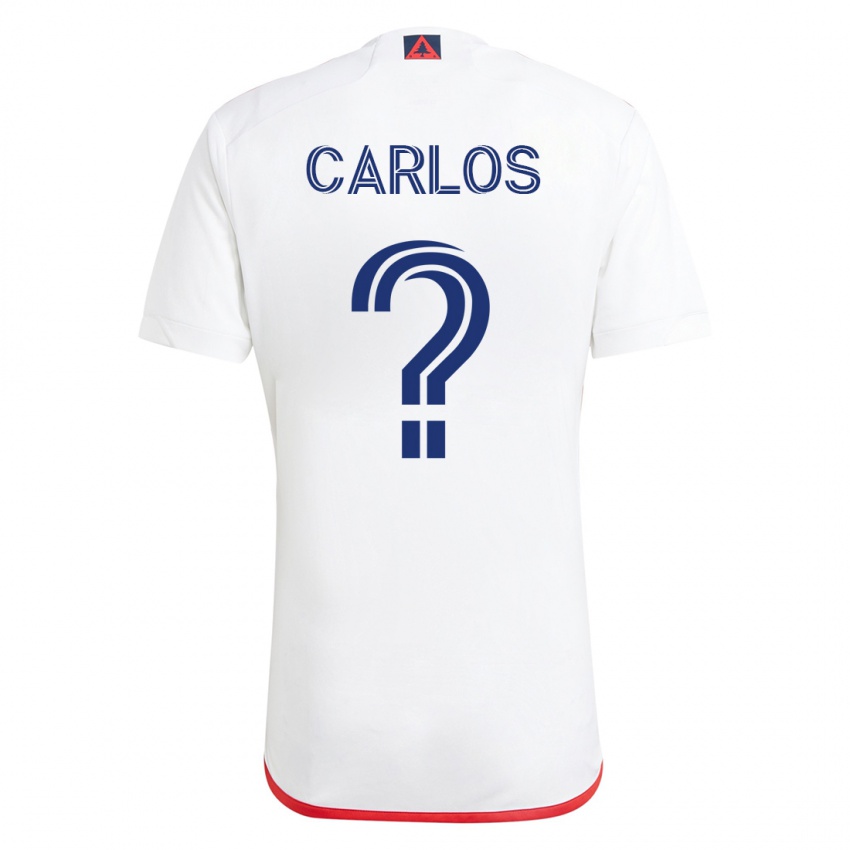 Hombre Camiseta Cristiano Carlos #0 Blanco Rojo 2ª Equipación 2023/24 La Camisa Chile