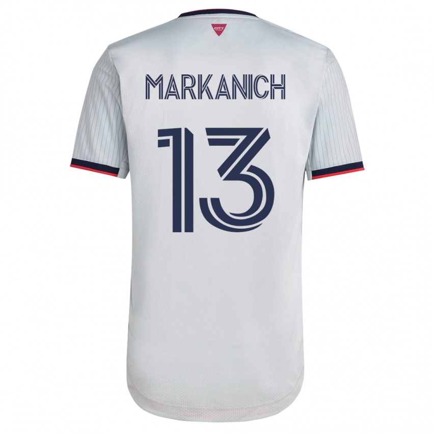 Hombre Camiseta Anthony Markanich #13 Blanco 2ª Equipación 2023/24 La Camisa Chile