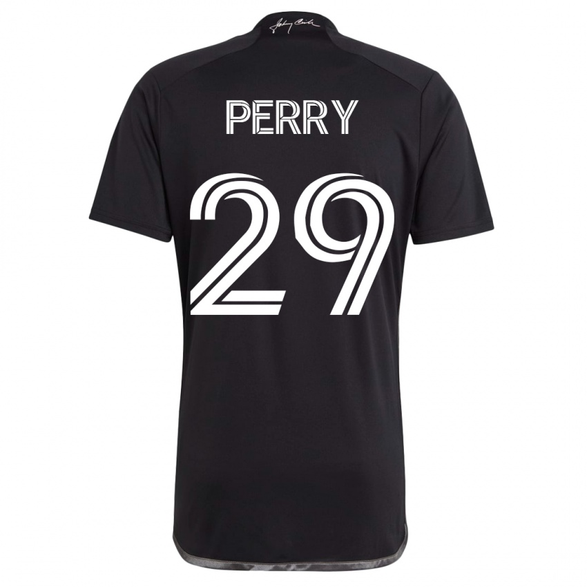 Hombre Camiseta Nebiyou Perry #29 Negro 2ª Equipación 2023/24 La Camisa Chile