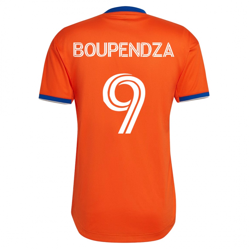 Hombre Camiseta Aaron Boupendza #9 Blanco 2ª Equipación 2023/24 La Camisa Chile