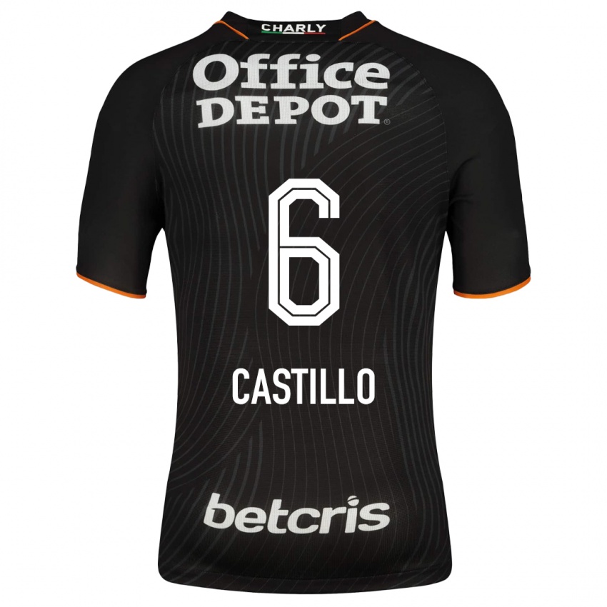 Hombre Camiseta Byron Castillo #6 Negro 2ª Equipación 2023/24 La Camisa Chile