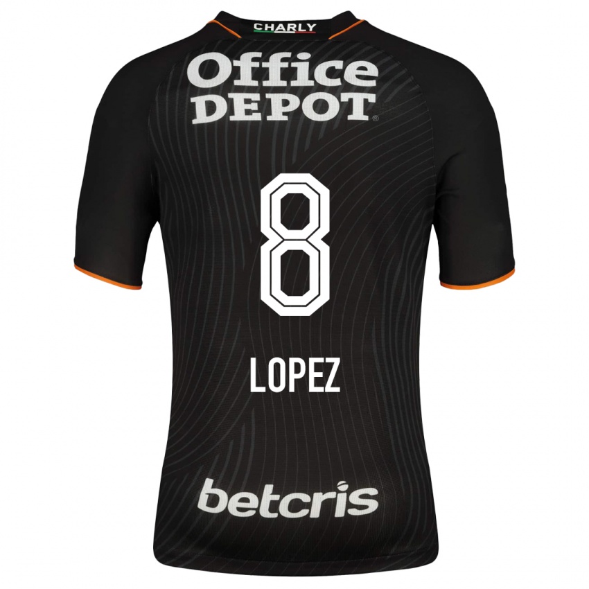 Hombre Camiseta Javier Eduardo López #8 Negro 2ª Equipación 2023/24 La Camisa Chile