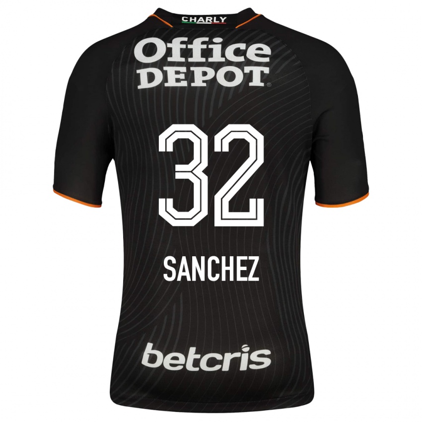 Hombre Camiseta Luis Sanchez #32 Negro 2ª Equipación 2023/24 La Camisa Chile