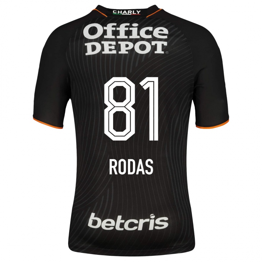 Hombre Camiseta Carlos Rodas #81 Negro 2ª Equipación 2023/24 La Camisa Chile