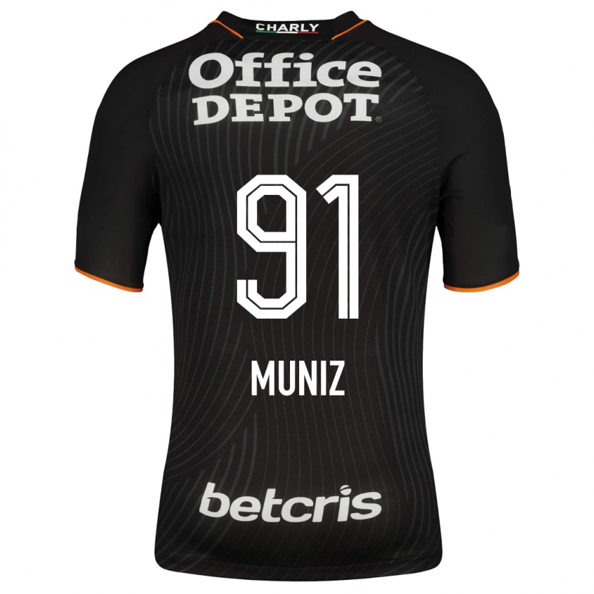 Hombre Camiseta Brandon Muñiz #91 Negro 2ª Equipación 2023/24 La Camisa Chile