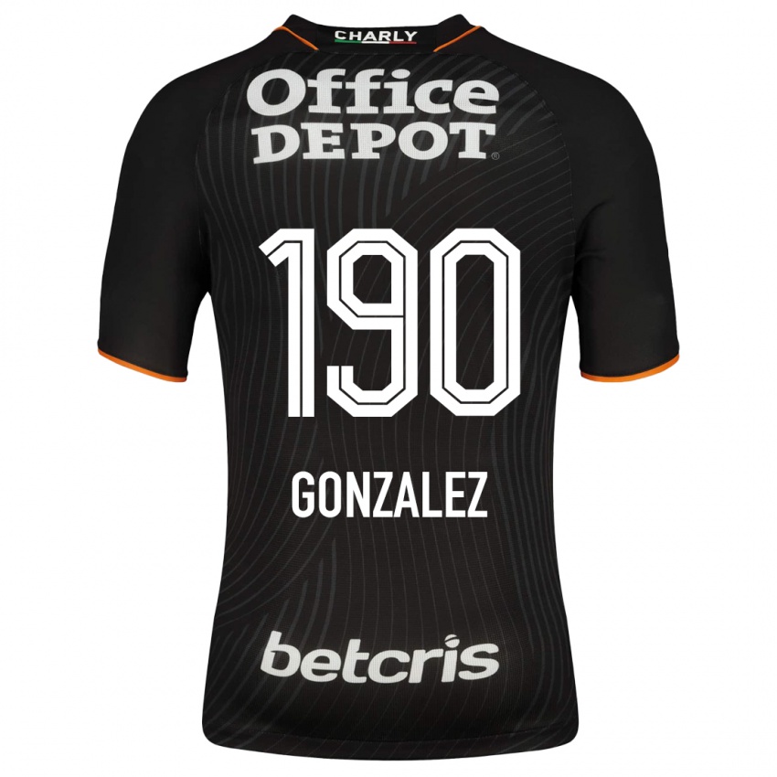Hombre Camiseta Owen González #190 Negro 2ª Equipación 2023/24 La Camisa Chile