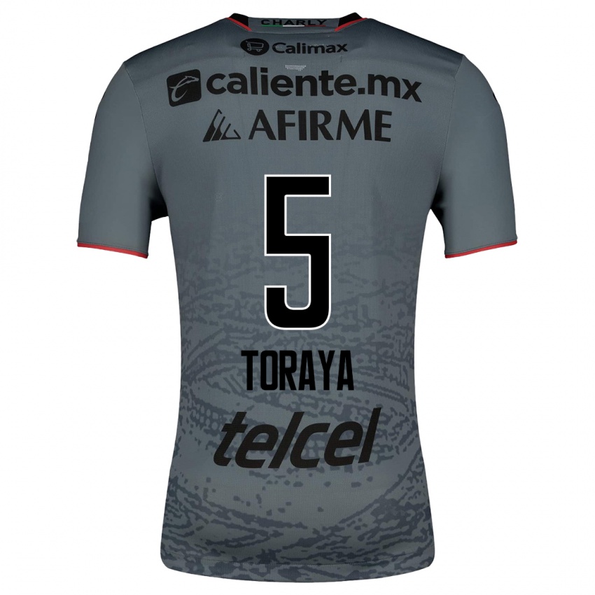 Hombre Camiseta Yadira Toraya #5 Gris 2ª Equipación 2023/24 La Camisa Chile