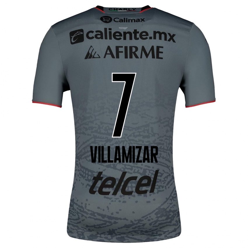 Hombre Camiseta Paola Villamizar #7 Gris 2ª Equipación 2023/24 La Camisa Chile