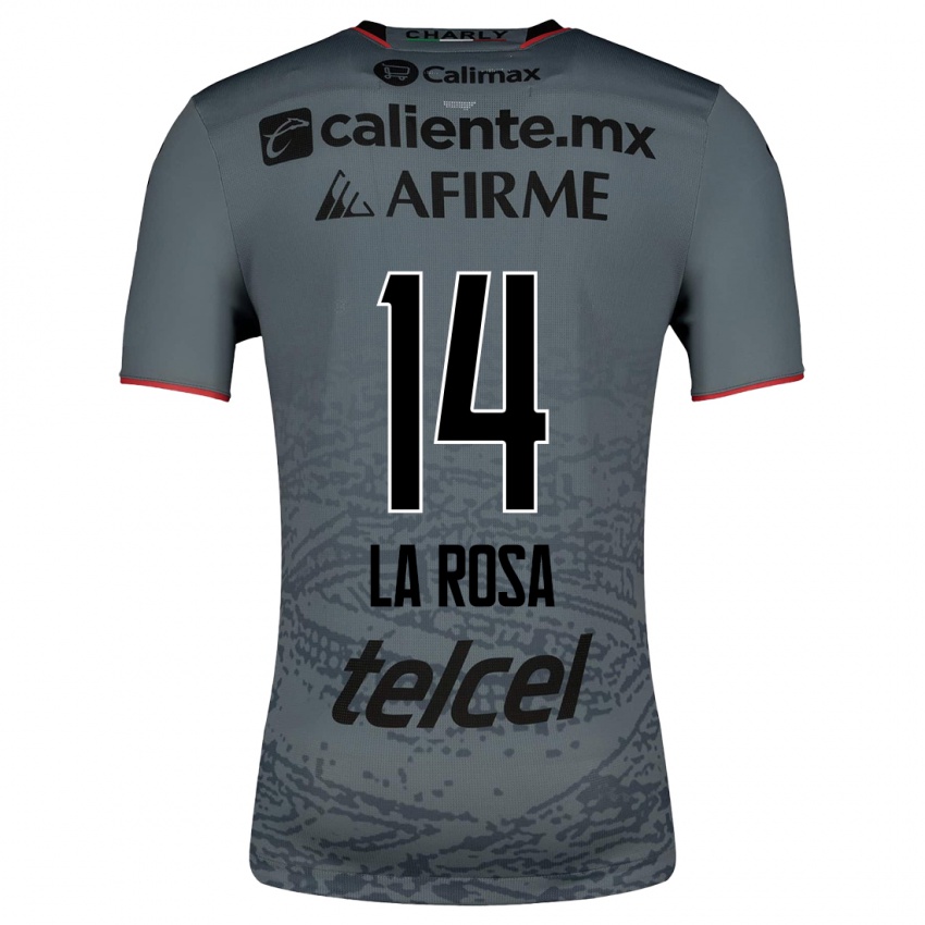 Hombre Camiseta Joselyn De La Rosa #14 Gris 2ª Equipación 2023/24 La Camisa Chile