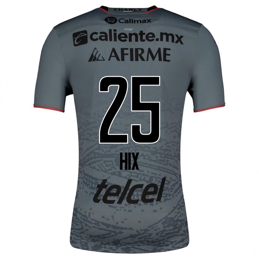 Hombre Camiseta Angelina Hix #25 Gris 2ª Equipación 2023/24 La Camisa Chile
