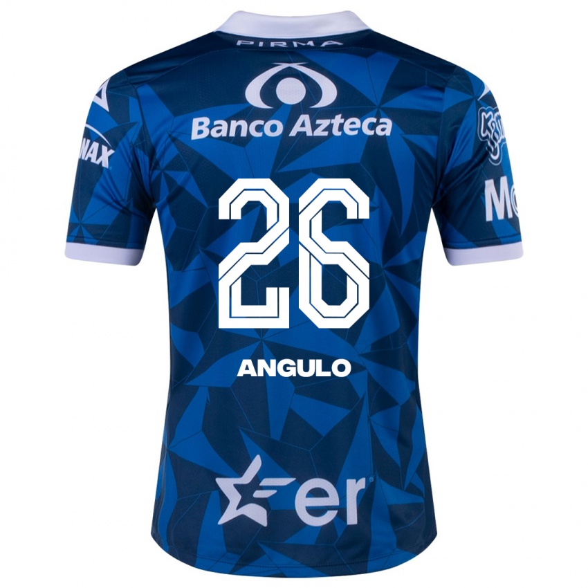 Hombre Camiseta Brayan Angulo #26 Azul 2ª Equipación 2023/24 La Camisa Chile