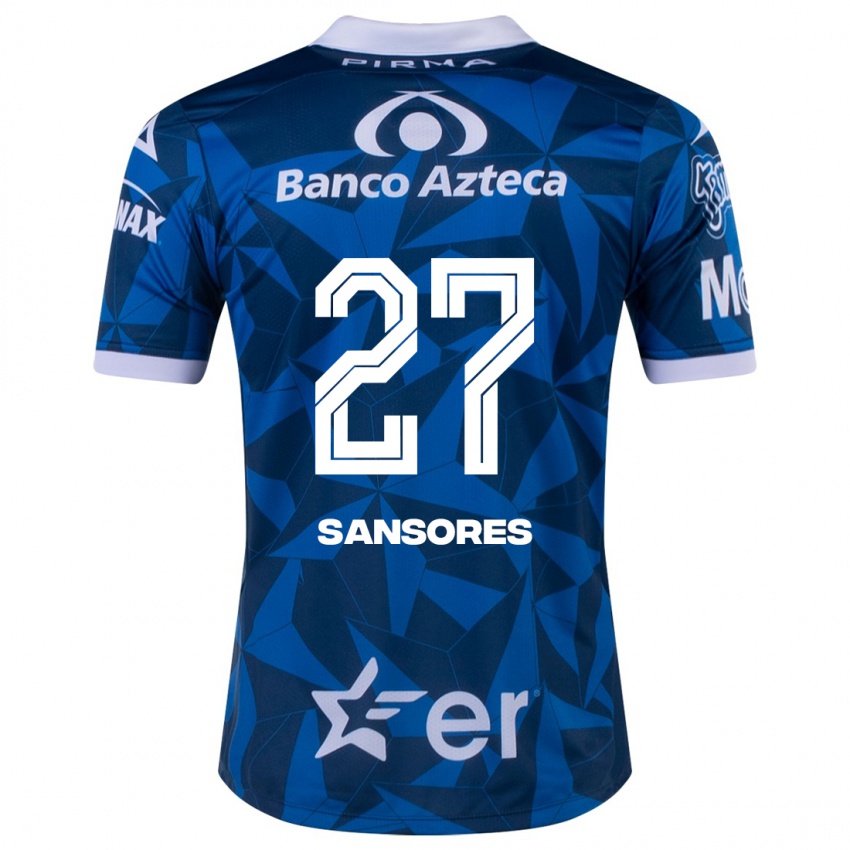Hombre Camiseta Miguel Sansores #27 Azul 2ª Equipación 2023/24 La Camisa Chile