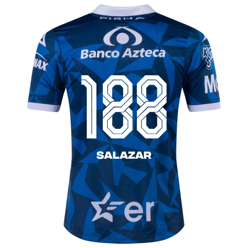 Hombre Camiseta Ronaldo Salazar #188 Azul 2ª Equipación 2023/24 La Camisa Chile