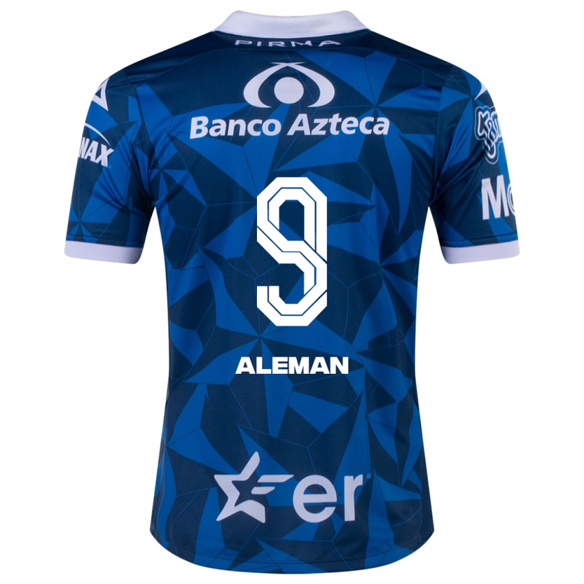 Hombre Camiseta Nelly Alemán #9 Azul 2ª Equipación 2023/24 La Camisa Chile