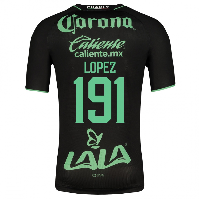 Hombre Camiseta Carlos López #191 Negro 2ª Equipación 2023/24 La Camisa Chile