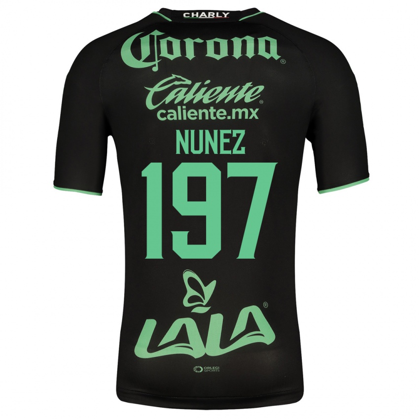 Hombre Camiseta Kevin Núñez #197 Negro 2ª Equipación 2023/24 La Camisa Chile