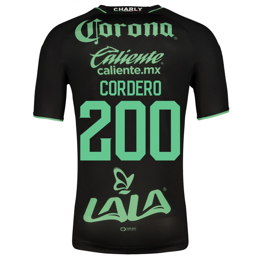 Hombre Camiseta Mario Cordero #200 Negro 2ª Equipación 2023/24 La Camisa Chile