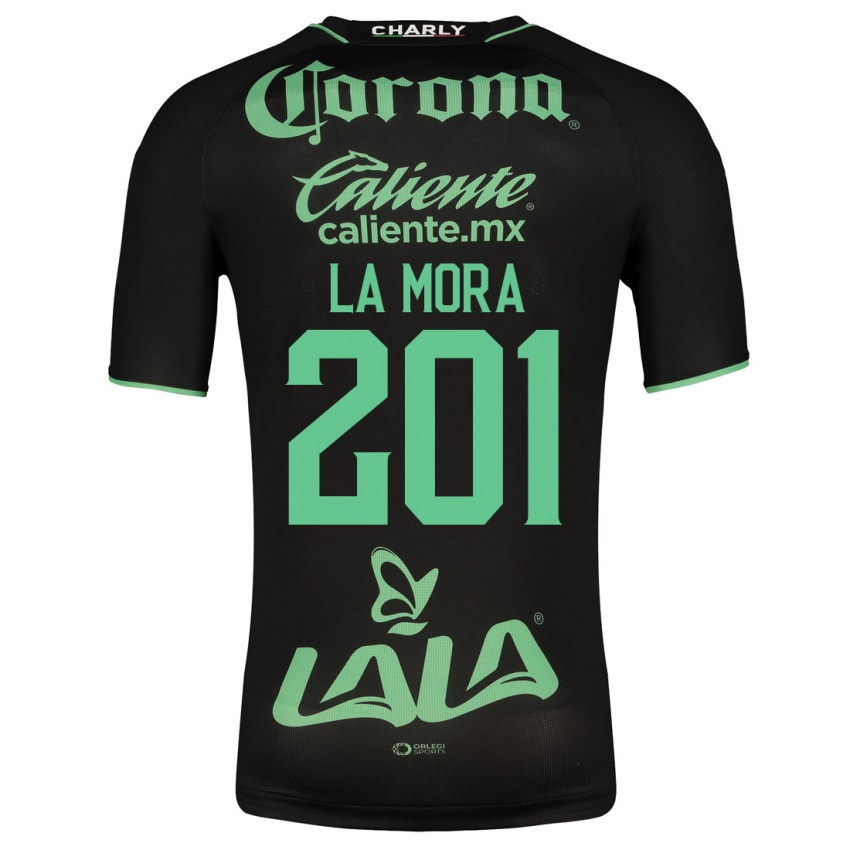 Hombre Camiseta Luis De La Mora #201 Negro 2ª Equipación 2023/24 La Camisa Chile