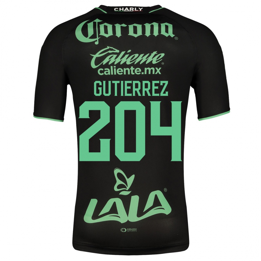 Hombre Camiseta Gabriel Gutiérrez #204 Negro 2ª Equipación 2023/24 La Camisa Chile