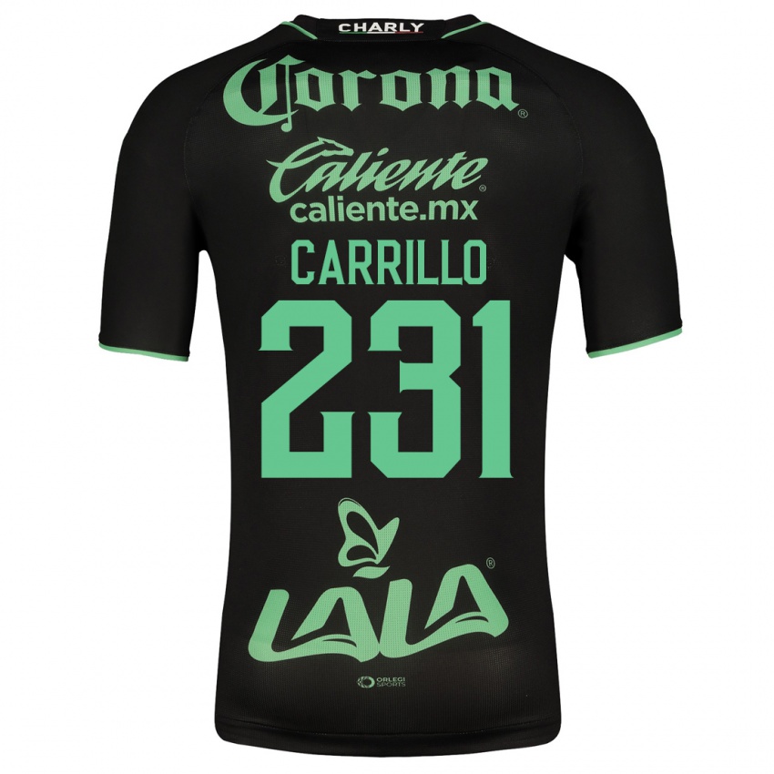 Hombre Camiseta Ángel Carrillo #231 Negro 2ª Equipación 2023/24 La Camisa Chile