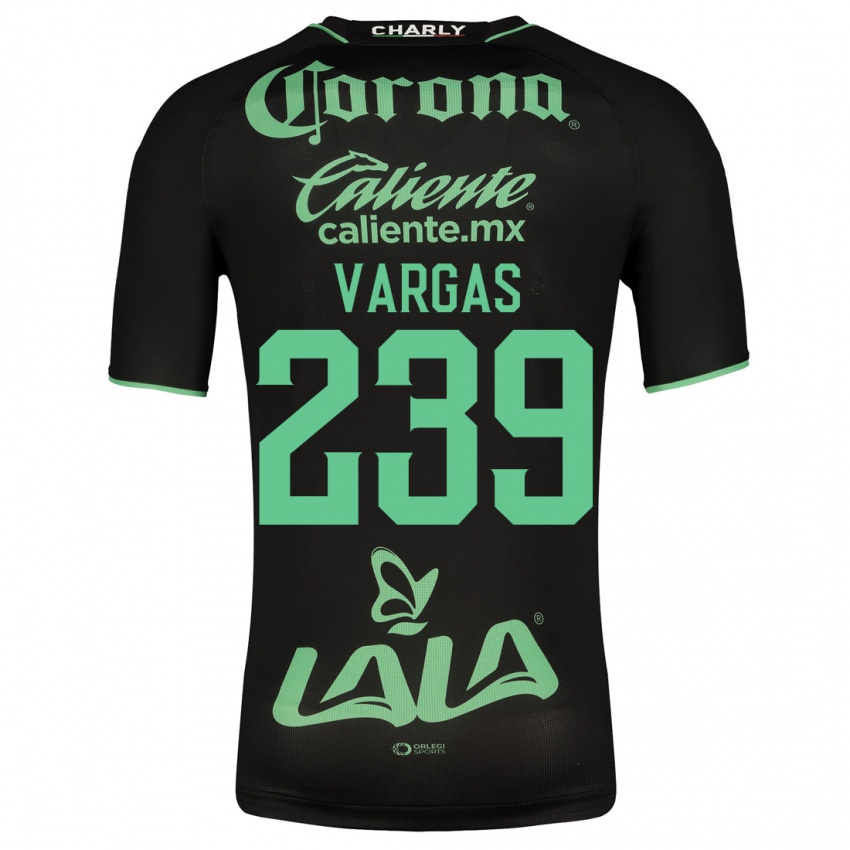 Hombre Camiseta Diego Vargas #239 Negro 2ª Equipación 2023/24 La Camisa Chile