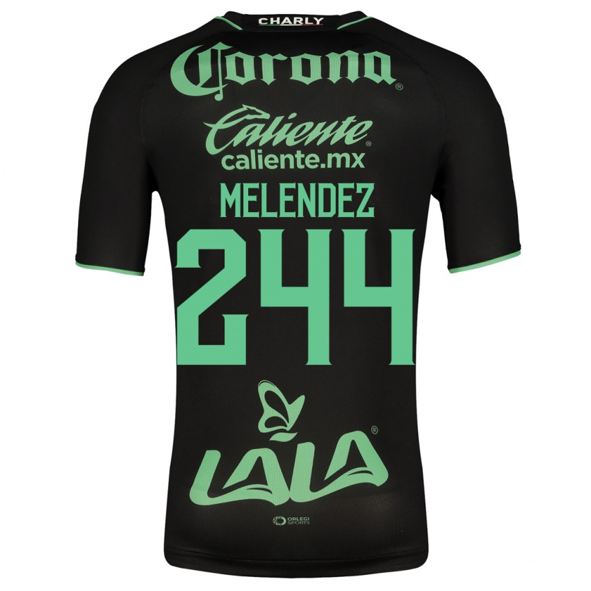 Hombre Camiseta Carlos Meléndez #244 Negro 2ª Equipación 2023/24 La Camisa Chile