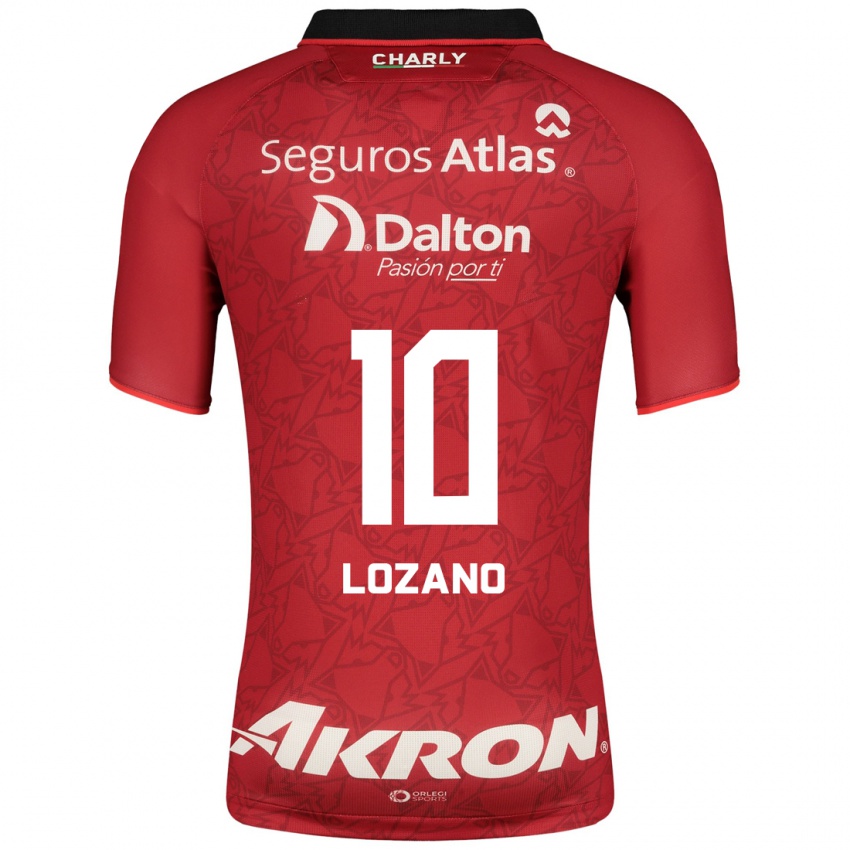 Hombre Camiseta Brian Lozano #10 Rojo 2ª Equipación 2023/24 La Camisa Chile