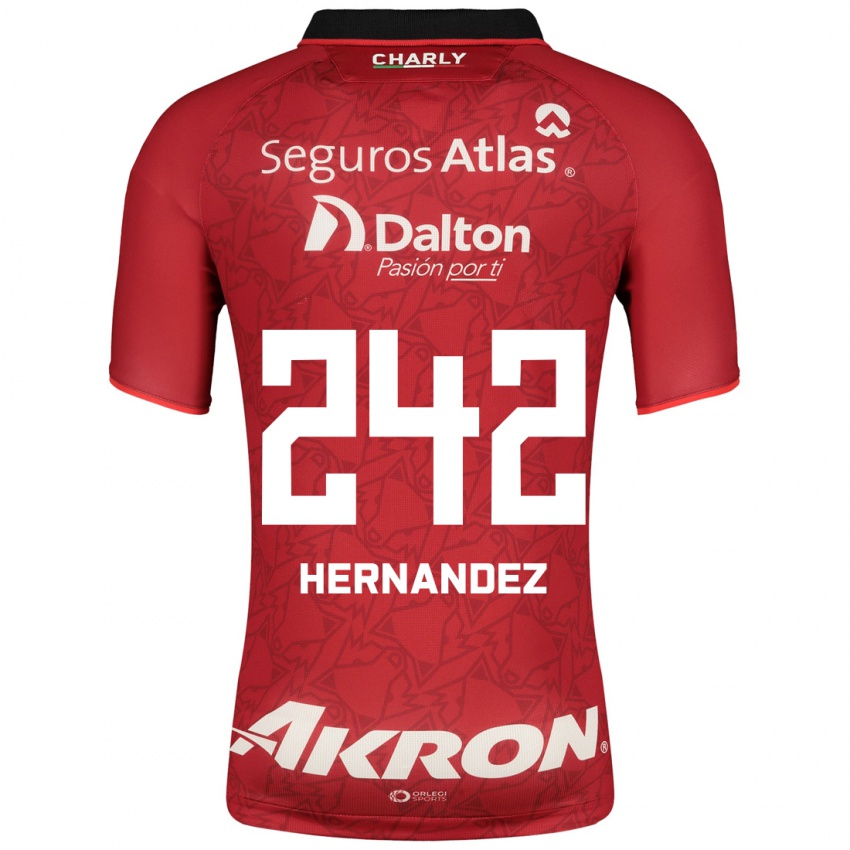 Hombre Camiseta Miguel Hernández #242 Rojo 2ª Equipación 2023/24 La Camisa Chile