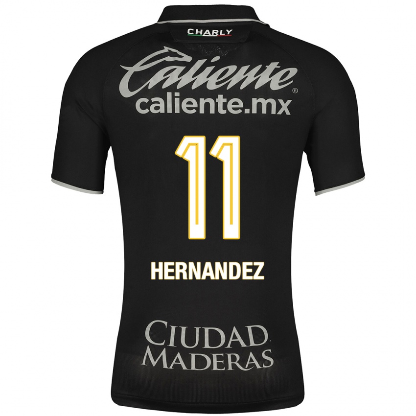 Hombre Camiseta Elías Hernández #11 Negro 2ª Equipación 2023/24 La Camisa Chile