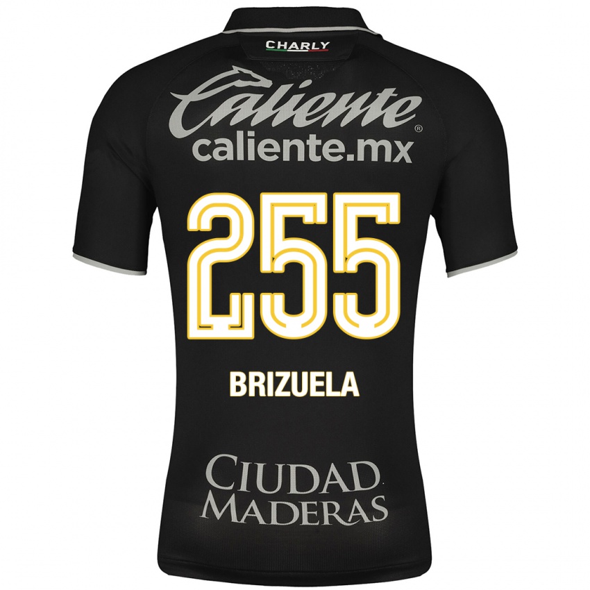 Hombre Camiseta Juan Brizuela #255 Negro 2ª Equipación 2023/24 La Camisa Chile