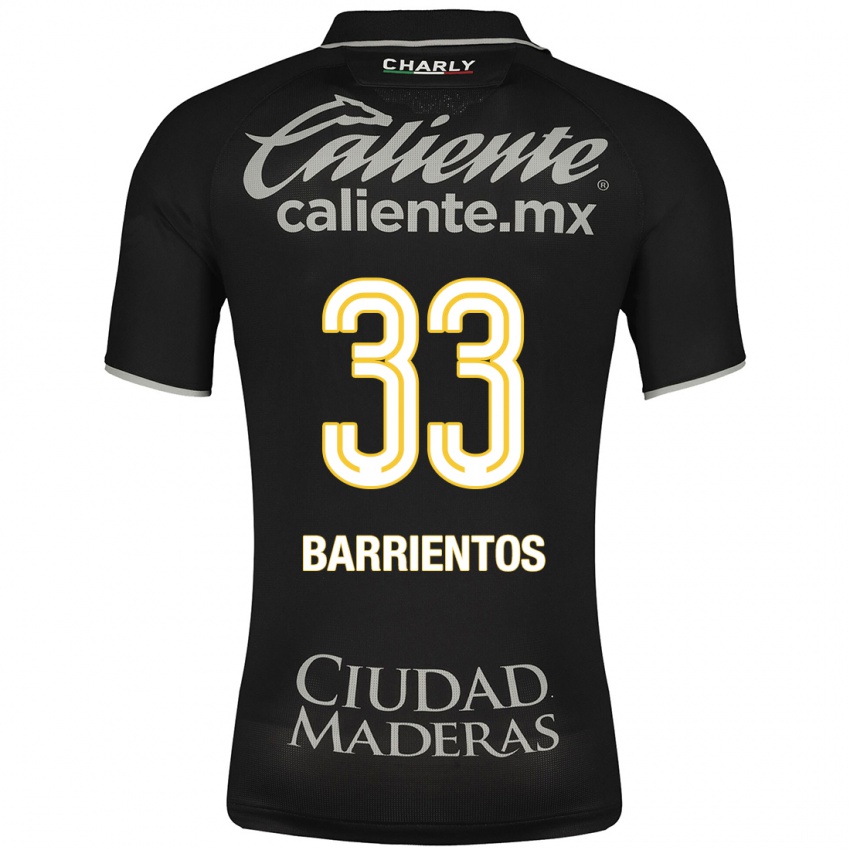 Hombre Camiseta Yashira Barrientos #33 Negro 2ª Equipación 2023/24 La Camisa Chile