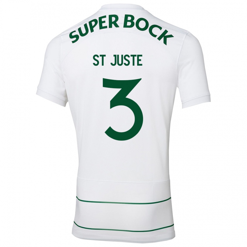 Hombre Camiseta Jerry St. Juste #3 Blanco 2ª Equipación 2023/24 La Camisa Chile