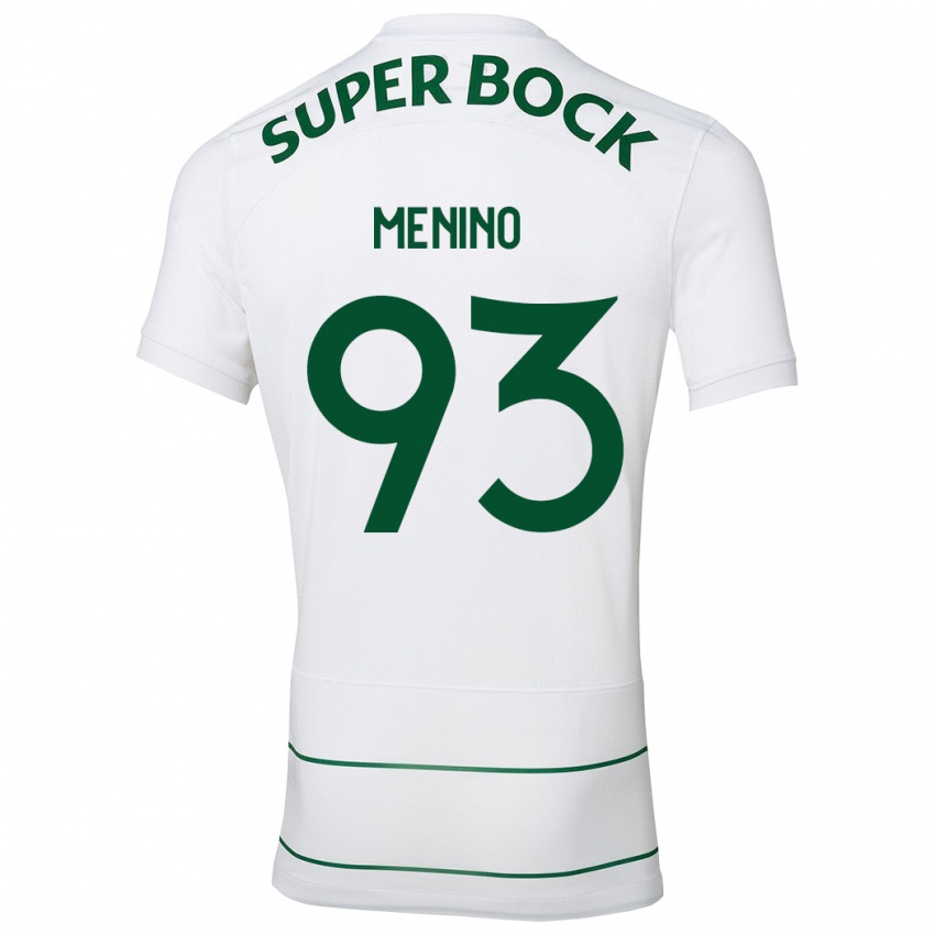 Hombre Camiseta Miguel Menino #93 Blanco 2ª Equipación 2023/24 La Camisa Chile