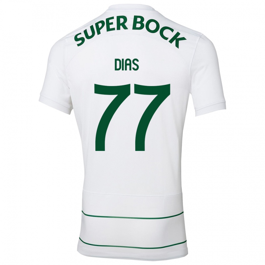 Hombre Camiseta Lucas Dias #77 Blanco 2ª Equipación 2023/24 La Camisa Chile