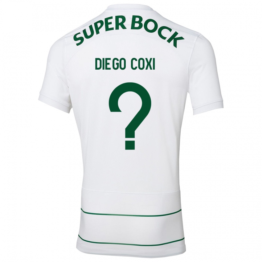 Hombre Camiseta Diego Coxi #0 Blanco 2ª Equipación 2023/24 La Camisa Chile