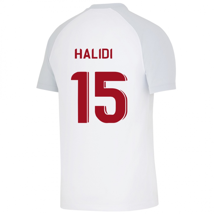 Hombre Camiseta Isa Halidi #15 Blanco 2ª Equipación 2023/24 La Camisa Chile